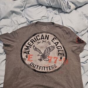 American Eagle Outfitters Charcoal Graphic Tee